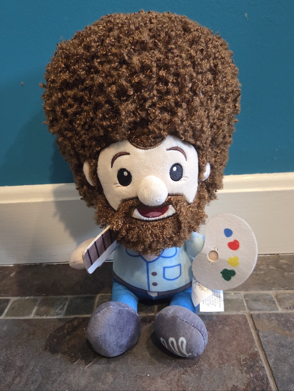 Bob Ross Fiesta 14" Plush Stuffed Doll – Happy Little Painter Collectible Toy